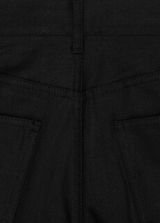 Узкие джинсы из денима чисто черного цвета. Celine