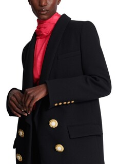 Креповая куртка с шалевым воротником Balmain, черный