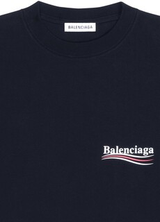 Футболка с изображением политической кампании Balenciaga, черный/белый