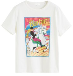 Хлопковая футболка с изображением Барби для верховой езды Chinti &amp; Parker, бежевый