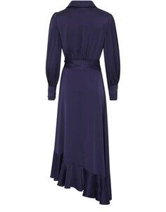 Шелковое платье миди с запахом Zimmermann, синий