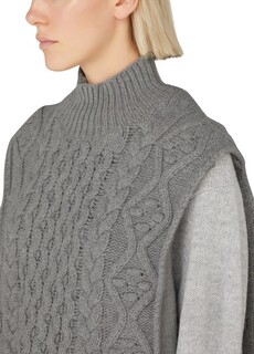 Шерстяной свитер без рукавов с V-образным вырезом Liia Loulou Studio
