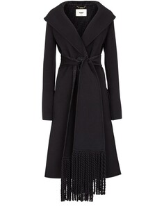 Шерстяное пальто Fendi, темно-серый