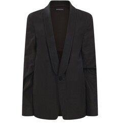 Легкая прямая куртка с отложным воротником Saina Ann Demeulemeester, темно-коричневый