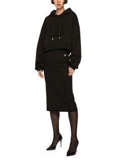 Юбка миди в рубчик Milano Dolce &amp; Gabbana, черный