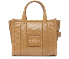 Маленькая блестящая мятая сумка-тоут Marc Jacobs, светло-коричневый