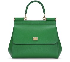 Маленькая сумка Dauphine Sicily из телячьей кожи Dolce &amp; Gabbana, зеленый