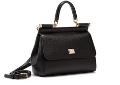 Маленькая сумка Dauphine Sicily из телячьей кожи Dolce &amp; Gabbana, черный