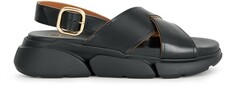Массивные кожаные сандалии Barisci Atp Atelier, черный