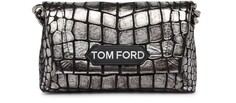 Миниатюрная сумка на цепочке из кожи с тиснением под крокодила Tom Ford