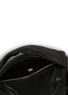 Мягкая сумка из кожи наппа с фирменной биркой Dolce &amp; Gabbana, черный