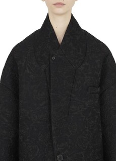 Пальто оверсайз с цветочным узором Cloque Maison Margiela, черный