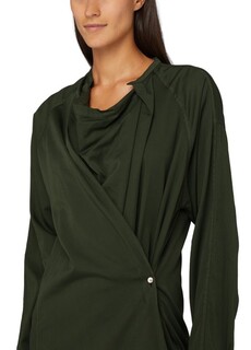 Перекрученное платье-блузка Lemaire, темно-зеленый