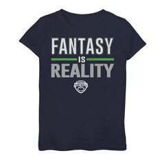 Зеленая футболка с графическим логотипом ESPN Fantasy Football Fantasy Is Reality для девочек 7–16 лет Licensed Character