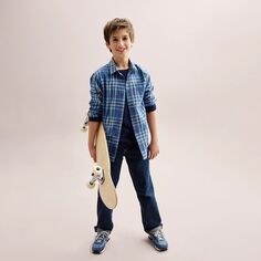 Рубашка Sonoma Goods For Life из тканого поплина для мальчиков 8–20 лет в цветах обычный и хаски Sonoma Goods For Life
