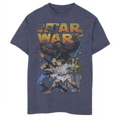 Классическая футболка с рисунком «Герои комиксов» для мальчиков 8–20 лет Star Wars