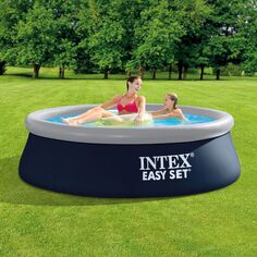 Intex Easy Set Круглый надувной открытый наземный бассейн размером 8 x 30 дюймов Intex