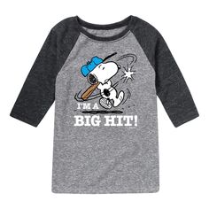 Бейсбольная футболка A Big Hit с рисунком реглан для мальчиков 8–20 лет Licensed Character