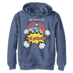 Флисовая толстовка с рисунком в стиле DC Comics для мальчиков 8–20 лет, Бэтмен Ка-Бум, поп-арт, текстовый постер Licensed Character