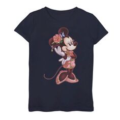 Платье с цветочным принтом для девочек 7–16 лет Disney&apos;s Minnie Mouse, футболка с рисунком Licensed Character