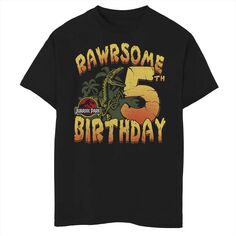 Футболка Rawrsome с рисунком на 5-летие для мальчиков 8–20 лет «Парк Юрского периода» Jurassic Park