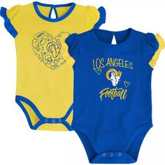 Комплект боди из двух частей Royal/Gold Los Angeles Rams Too Much Love для новорожденных и младенцев Outerstuff