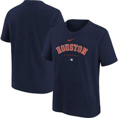 Молодежная футболка Nike Houston Astros Authentic Collection Early Work Tri-Blend Nike