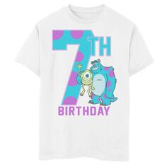 Футболка с рисунком «Майк и Салли» на 7-й день рождения для мальчиков 8–20 лет Disney/Pixar&apos;s Monsters Inc. Disney / Pixar