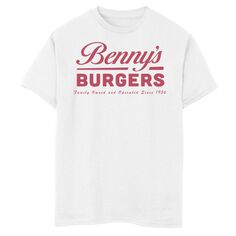 Футболка с карманом и рисунком Benny&apos;s Burgers для мальчиков 8–20 лет «Очень странные дела» Licensed Character