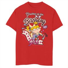 Футболка с рисунком Nickelodeon Rugrats Angelica Birthday Brother для мальчиков 8–20 лет Nickelodeon