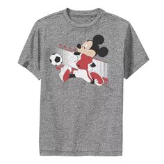 Футболка с рисунком «Микки Маус и друзья» Disney для мальчиков 8–20 лет, Канада, с изображением футбольных выступлений Disney