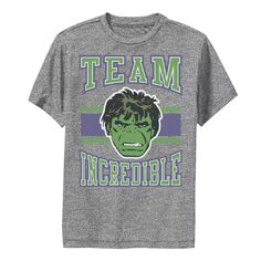 Классическая футболка с рисунком Marvel Team Incredible Hulk Performance для мальчиков 8–20 лет Marvel