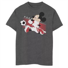 Футболка с изображением Микки Мауса Диснея для мальчиков 8–20 лет, английская футбольная форма с портретом и графикой Disney