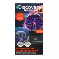 Плазменная круглая лампа Discovery Kids размером 6 дюймов с интерактивной электрической сенсорной и звукочувствительной молнией и катушкой Тесла, в комплект входит адаптер переменного тока Discovery