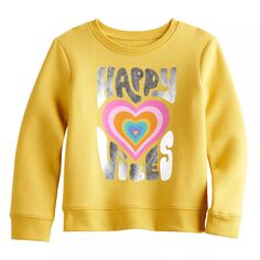 Флисовый пуловер с круглым вырезом и рисунком Jumping Beans для девочек 4–12 лет Jumping Beans