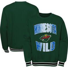 Молодежный зеленый пуловер Minnesota Wild Classic Blueliner - Толстовка Outerstuff