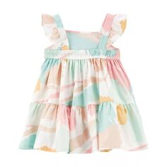 Твиловое платье Carter с развевающимися пастельными тонами для малышей и малышей Carter&apos;s Carters