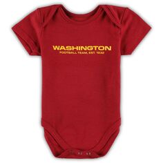 Боди с логотипом основной команды Washington Commanders Infant бордового цвета Outerstuff