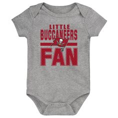 Серое боди Tampa Bay Buccaneers Little Fan с принтом для новорожденных и младенцев Outerstuff