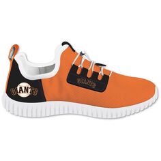 Молодежные оранжево-черные кроссовки San Francisco Giants Glow Pros с низкой посадкой и подсветкой Unbranded