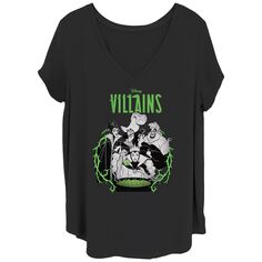 Зеленая футболка с графическим рисунком Disney Villains Junior для юниоров большого размера Poison Group Disney