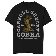 Винтажная футболка со змеиным рисунком Shelby Cobra для мальчиков 8–20 лет Licensed Character