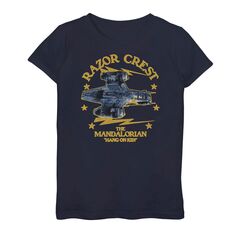 Детская футболка для девочек 7–16 лет «Звездные войны: мандалорская бритва с гербом» Licensed Character