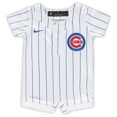 Белый комбинезон из джерси Nike Chicago Cubs для новорожденных и младенцев Nike