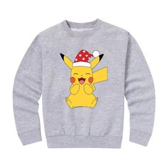 Флисовая толстовка с рисунком Pokemon Pikachu Happy для мальчиков 8–20 лет Pokemon Pokémon