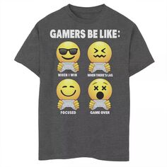 Футболка Fifth Sun Gamers для мальчиков 8–20 лет с рисунком «Be Like Emojis» Fifth Sun