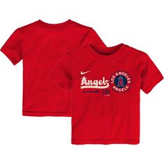 Красная футболка с графическим рисунком Nike Los Angeles Angels City Connect для малышей Nike