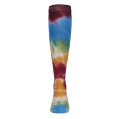 Носки до колена из смесового хлопка для девочек в стиле ретро с принтом тай-дай MeMoi