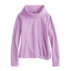 Пуловер SO из микрофлиса с воротником-воронкой для девочек 6–20 лет в цвете Regular и Plus SO, фиолетовый