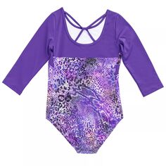 Модный купальник Rainbeau Moves с рукавами 3/4 для девочек 4–16 лет RAINBEAU MOVES, фиолетовый